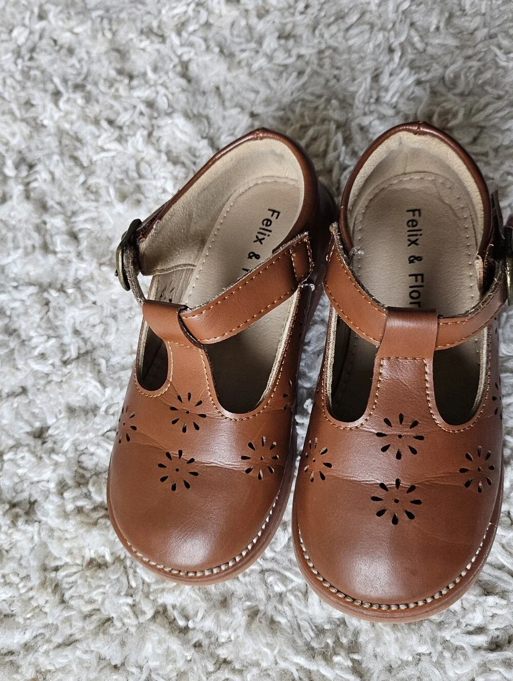 3 Pairs Of Shoes Girl 8T Moccasin, Ballerina And Golden